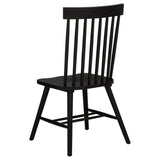 Andrews Black Windsor Spindle Back Dining Side Chair, Set of 2 from Coaster - Luna Furniture