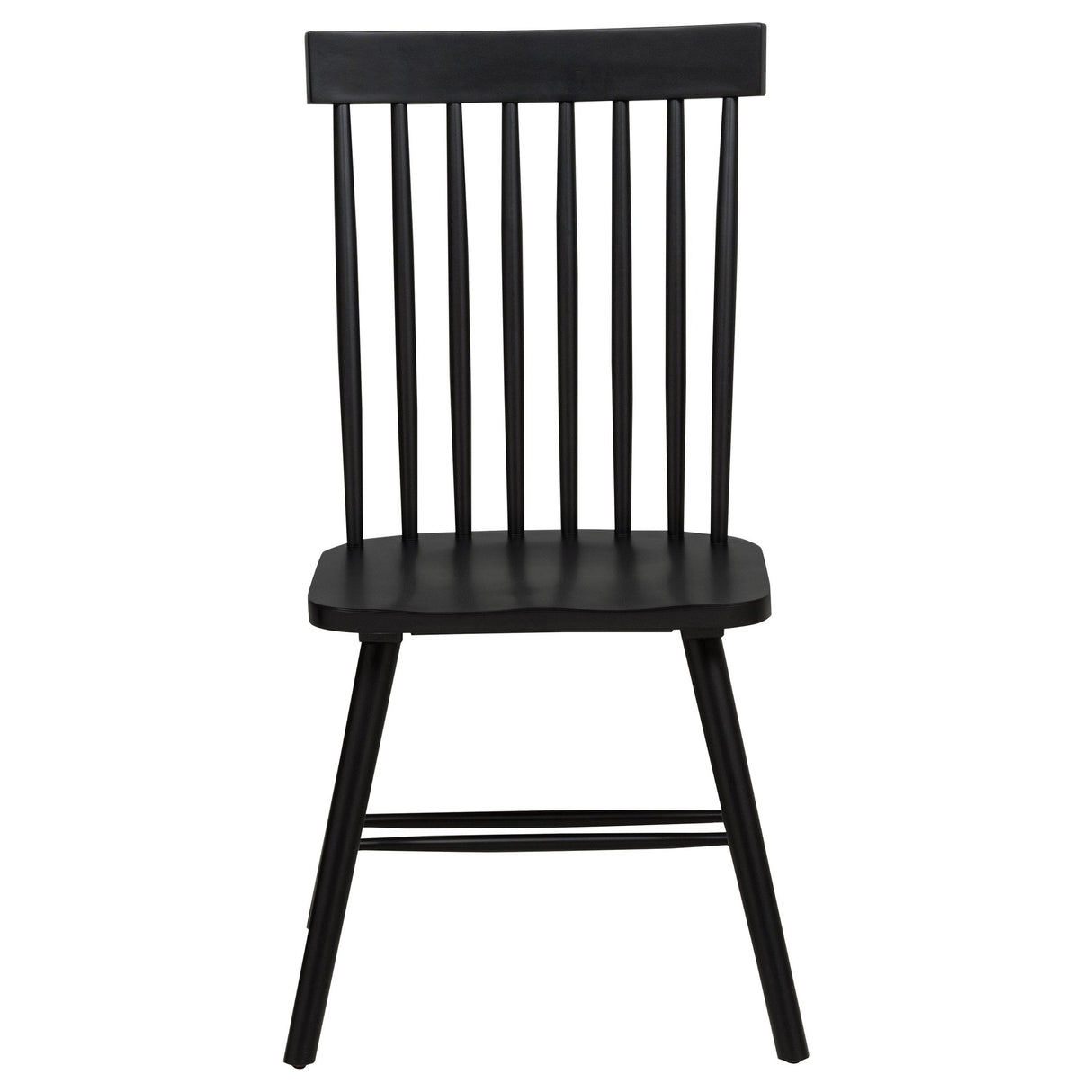 Andrews Black Windsor Spindle Back Dining Side Chair, Set of 2 from Coaster - Luna Furniture