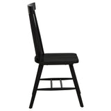 Andrews Black Windsor Spindle Back Dining Side Chair, Set of 2 from Coaster - Luna Furniture
