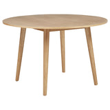 Andrews Light Ash 5-Piece Round Wood Dining Room Set from Coaster - Luna Furniture