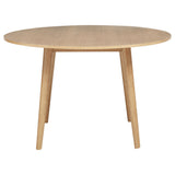 Andrews Light Ash 5-Piece Round Wood Dining Room Set from Coaster - Luna Furniture