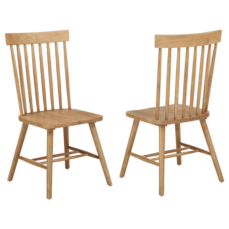 Andrews Light Ash Windsor Spindle Back Dining Side Chair, Set of 2 from Coaster - Luna Furniture