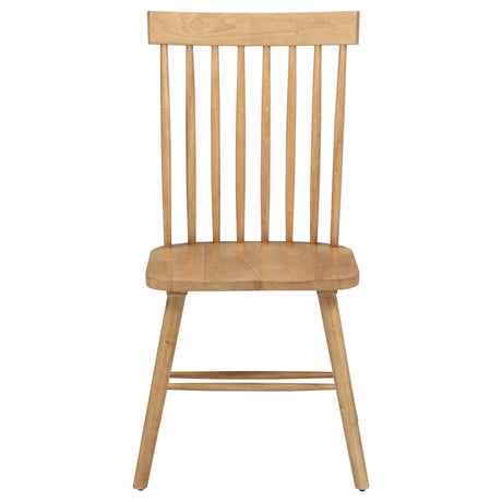 Andrews Light Ash Windsor Spindle Back Dining Side Chair, Set of 2 from Coaster - Luna Furniture