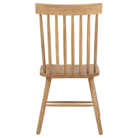 Andrews Light Ash Windsor Spindle Back Dining Side Chair, Set of 2 from Coaster - Luna Furniture
