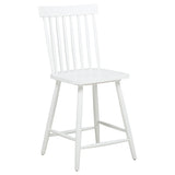 Andrews Light Ash and White 5-Piece Round Counter Dining Set from Coaster - Luna Furniture