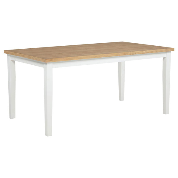 Andrews Light Ash and White 66-inch Rectangular Dining Table