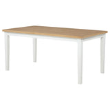 Andrews Light Ash and White 66-inch Rectangular Dining Table from Coaster - Luna Furniture