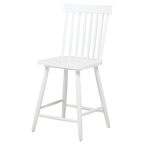 Andrews White Windsor Counter Height Dining Side Chair, Set of 2 from Coaster - Luna Furniture