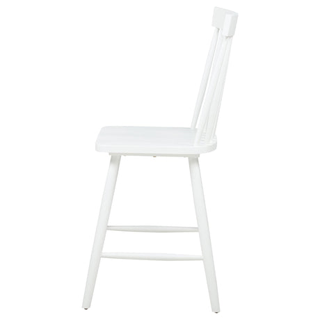Andrews White Windsor Counter Height Dining Side Chair, Set of 2 from Coaster - Luna Furniture