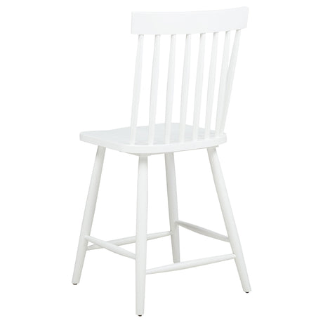 Andrews White Windsor Counter Height Dining Side Chair, Set of 2 from Coaster - Luna Furniture