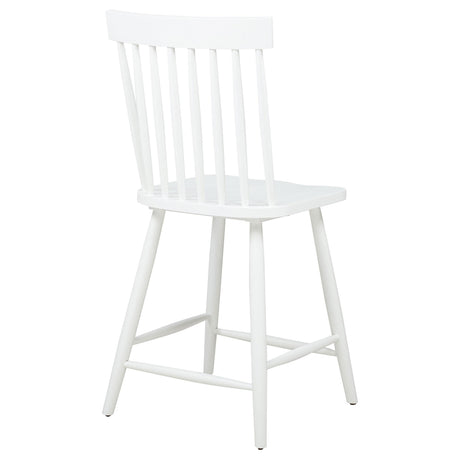 Andrews White Windsor Counter Height Dining Side Chair, Set of 2 from Coaster - Luna Furniture