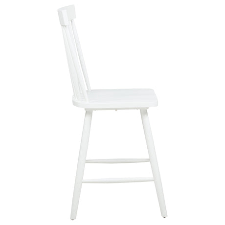Andrews White Windsor Counter Height Dining Side Chair, Set of 2 from Coaster - Luna Furniture
