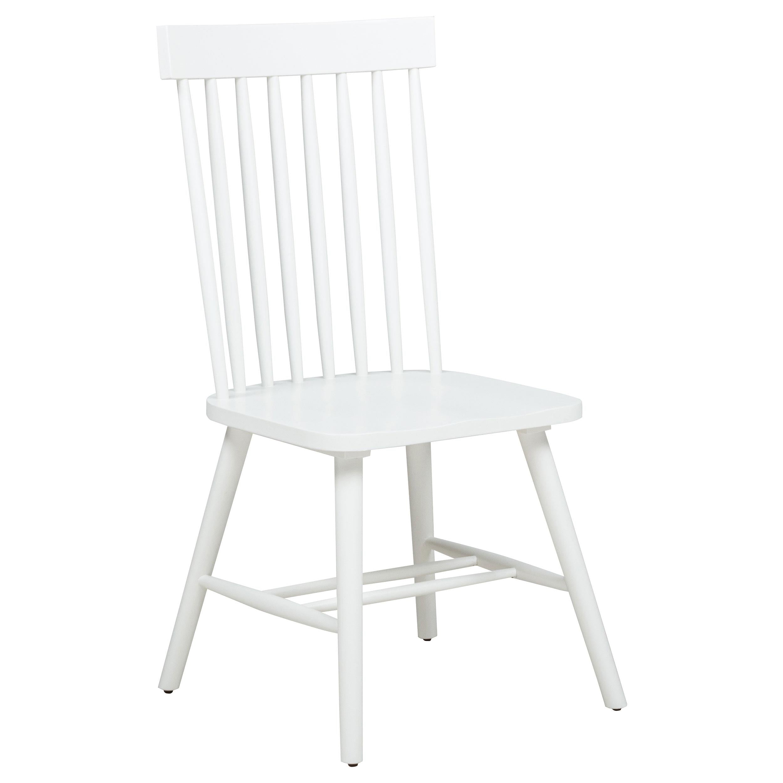 Coaster Andrews White Windsor Spindle Back Dining Side Chair, Set