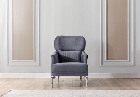 Angela Gray Velvet Sofa Living Room Set from Nova Furniture - Luna Furniture