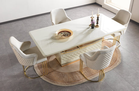 Anica Ivory 7-Piece Dining Set from Nova Furniture - Luna Furniture