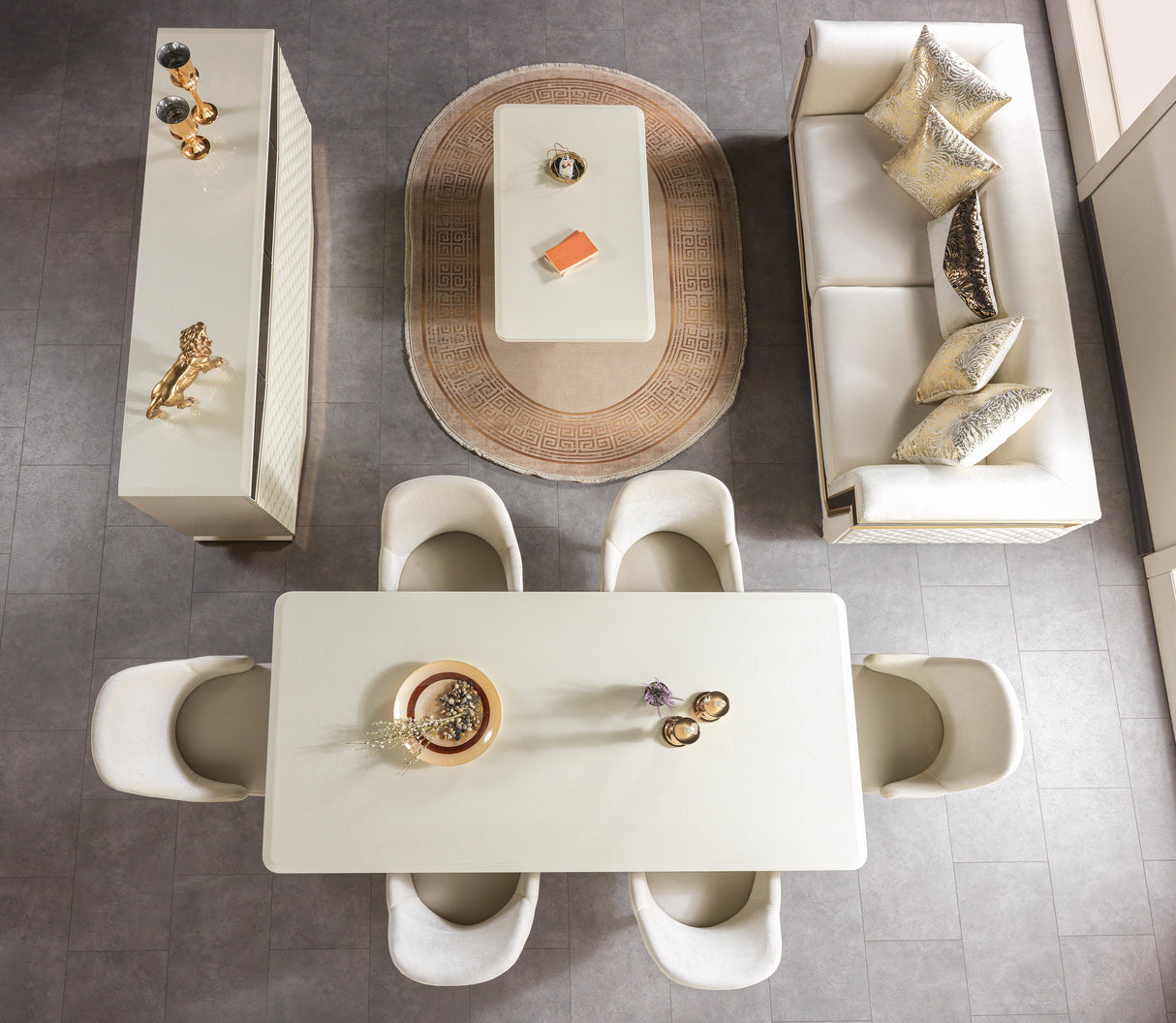 Anica Ivory 7-Piece Dining Set from Nova Furniture - Luna Furniture