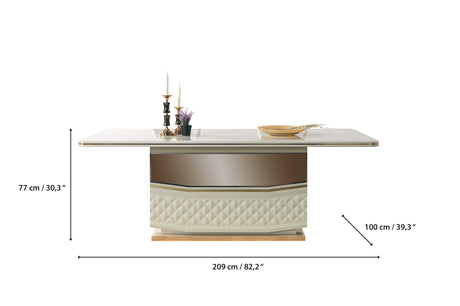 Anica Ivory 7-Piece Dining Set from Nova Furniture - Luna Furniture