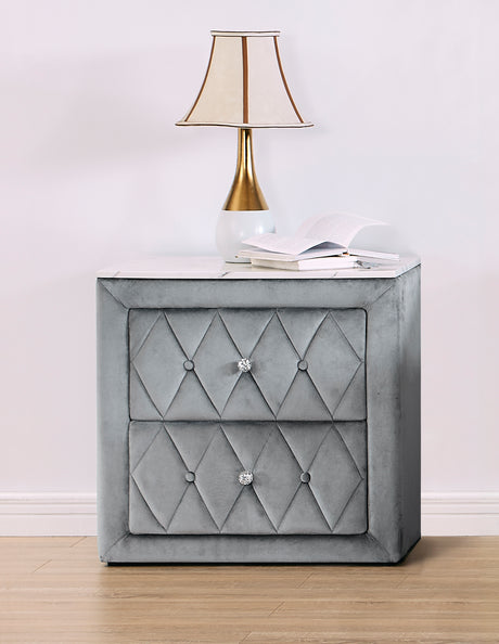 Annabelle Gray Nightstand from Crown Mark - Luna Furniture