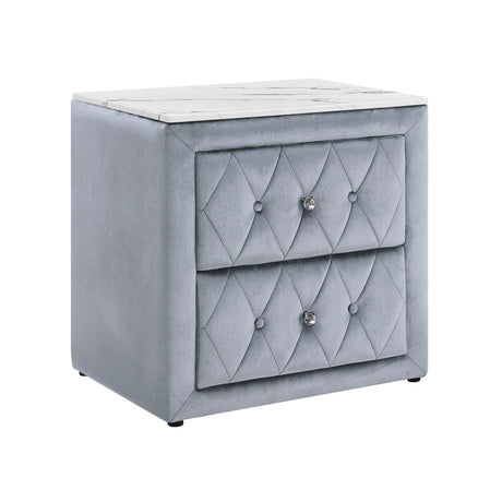 Annabelle Gray Nightstand from Crown Mark - Luna Furniture