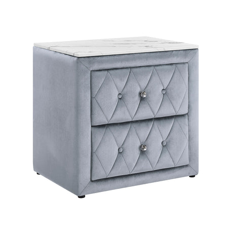 Annabelle Gray Nightstand from Crown Mark - Luna Furniture