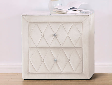 Annabelle Ivory Nightstand from Crown Mark - Luna Furniture