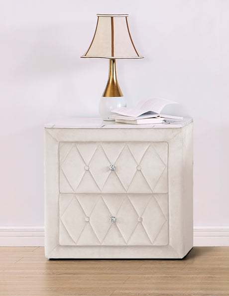 Annabelle Ivory Nightstand from Crown Mark - Luna Furniture