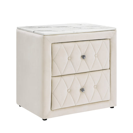 Annabelle Ivory Nightstand from Crown Mark - Luna Furniture
