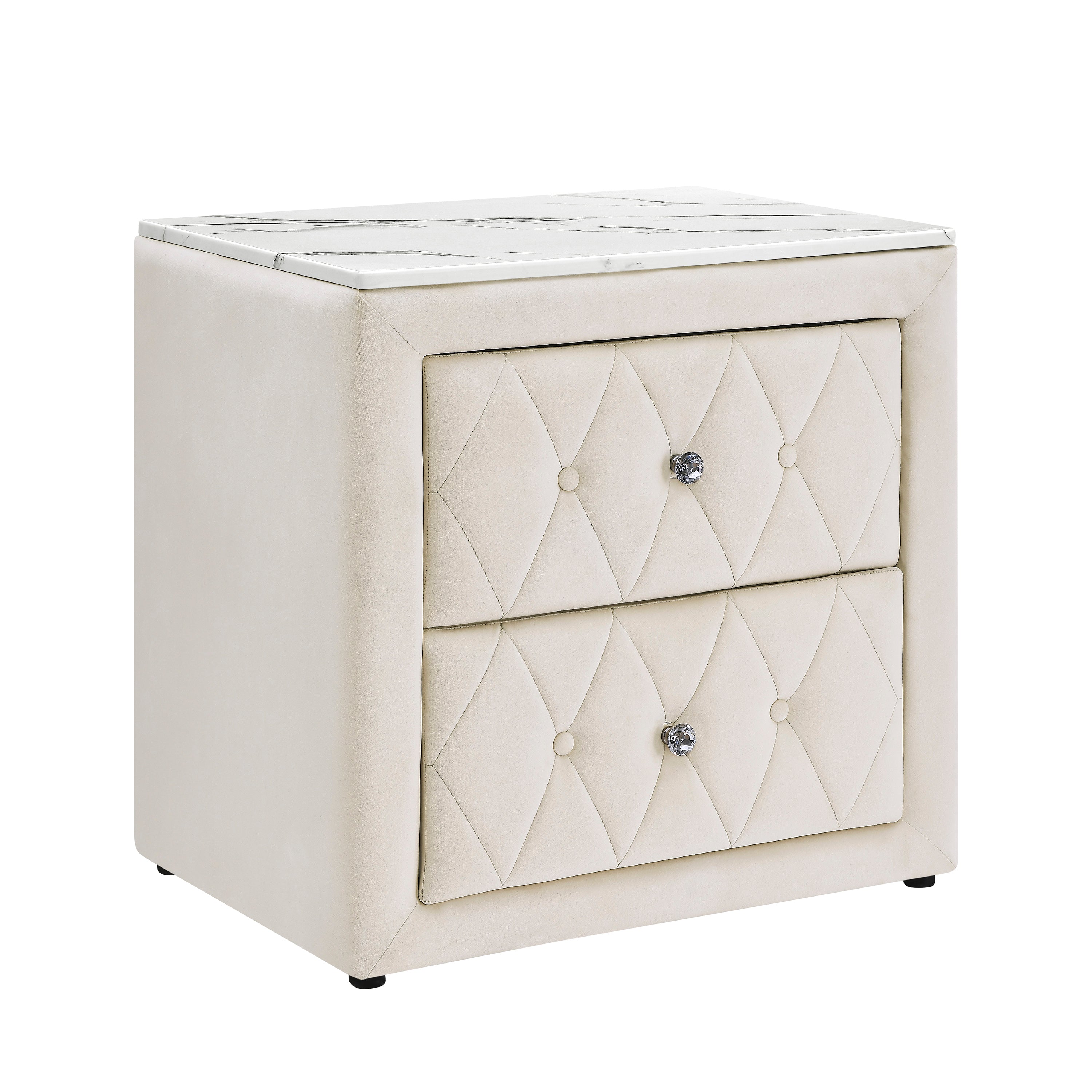 Crown Mark Annabelle Ivory Nightstand – Luna Furniture