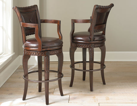 Antoinette 30″ Bar Stool,Swivel, Set of 2 from Steve Silver - Luna Furniture