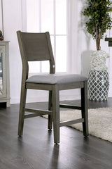 Anton Gray/Light Gray Counter Height Chair from Furniture of America - Luna Furniture