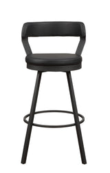 Appert Black/Dark Gray Swivel Pub Height Chair, Set of 2 from Homelegance - Luna Furniture