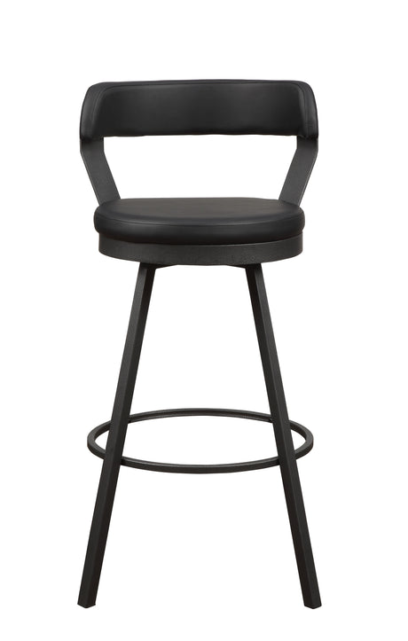 Appert Black/Dark Gray Swivel Pub Height Chair, Set of 2 from Homelegance - Luna Furniture