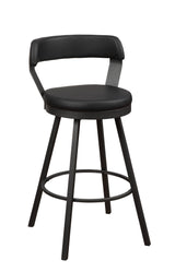 Appert Black/Dark Gray Swivel Pub Height Chair, Set of 2 from Homelegance - Luna Furniture