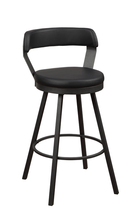 Appert Black/Dark Gray Swivel Pub Height Chair, Set of 2 from Homelegance - Luna Furniture