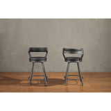Appert Black/Dark Gray Swivel Pub Height Chair, Set of 2 from Homelegance - Luna Furniture