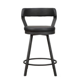 Appert Black/Dark Gray Swivel Pub Height Chair, Set of 2 from Homelegance - Luna Furniture