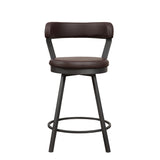 Appert Brown/Dark Gray Swivel Counter Height Chair, Set of 2 from Homelegance - Luna Furniture