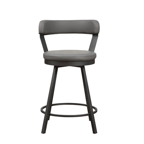 Appert Gray/Dark Gray Swivel Counter Height Chair, Set of 2 from Homelegance - Luna Furniture