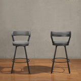 Appert Gray/Dark Gray Swivel Pub Height Chair from Homelegance - Luna Furniture
