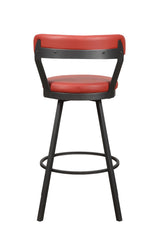 Appert Red/Dark Gray Swivel Pub Height Chair, Set of 2 from Homelegance - Luna Furniture