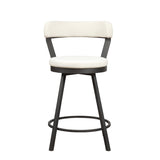 Appert White/Dark Gray Swivel Counter Height Chair, Set of 2 from Homelegance - Luna Furniture