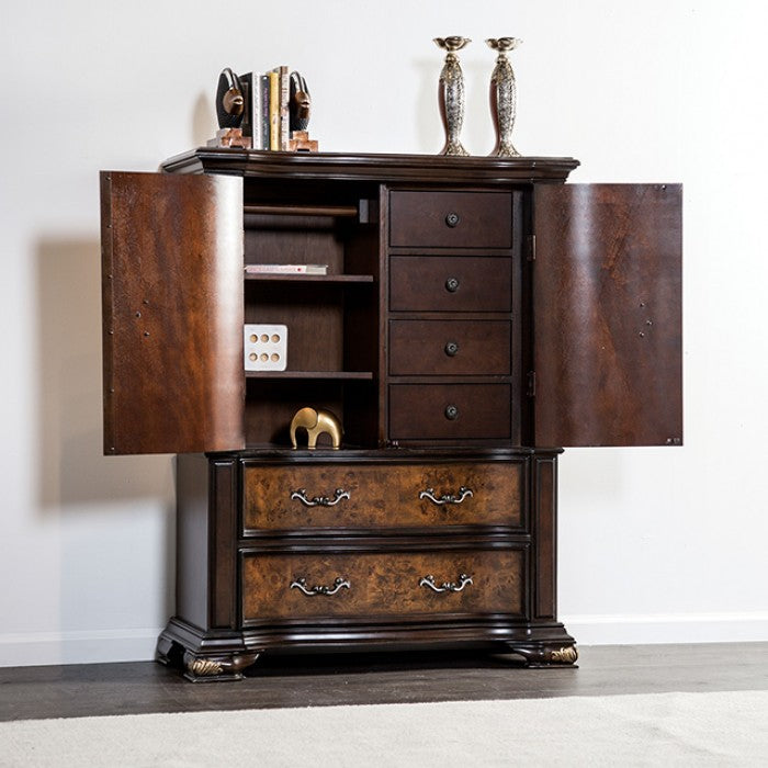 Aquilina Dark Cherry/Oak Chest – Luna Furniture