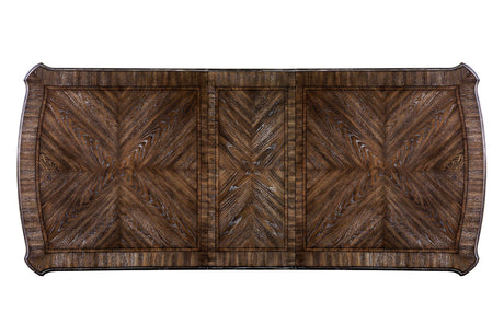 Arcadia Rustic Natural Tone/Ivory Extendable Dining Table from Furniture of America - Luna Furniture