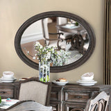 Arcadia Rustic Natural Tone Oval Mirror (Mirror Only) from Furniture of America - Luna Furniture