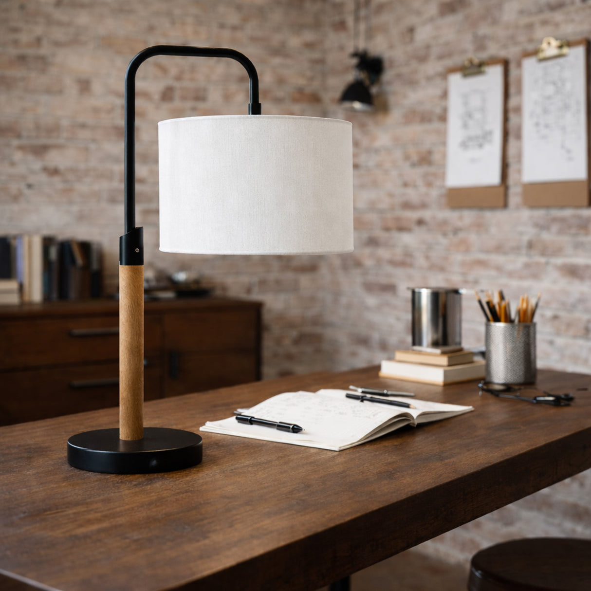 Arcus Paniz Simple Table Lamp with Cylinder Shade from Ashcroft Furniture - Luna Furniture