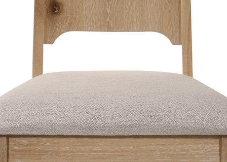 Arden Warm Wood/Beige Dining Side Chair, Set of 2 from Crown Mark - Luna Furniture