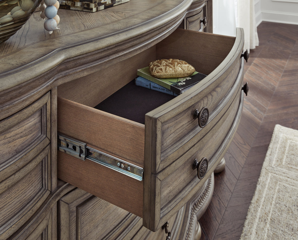 Ardenfield Light Brown Dresser and Mirror from Ashley - Luna Furniture