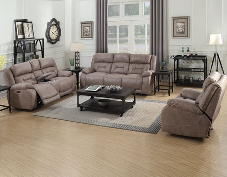 Aria Desert Sand 3-Piece Dual Power Reclining Living Room Set from Steve Silver - Luna Furniture