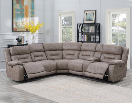 Aria Desert Sand 3-Piece Dual-Power Reclining Sectional from Steve Silver - Luna Furniture