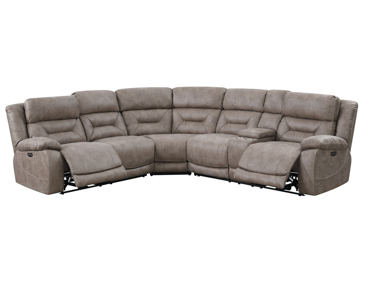 Aria Desert Sand 3-Piece Dual-Power Reclining Sectional from Steve Silver - Luna Furniture